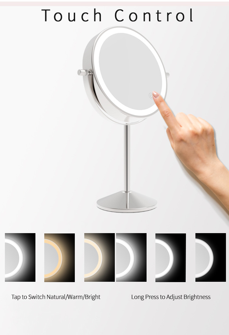 5X 6000mAh USB Rechargeable 380mm Height LED Vanity Magnifying Mirror