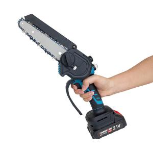 Wholesale Mini 6INCH Electric Chainsaw Power Battery 21V Rechargeable Cordless For Gardening from china suppliers
