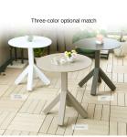 Nordic Style Outdoor Round Top Aluminium Coffee Tea Table For Balcony Garden