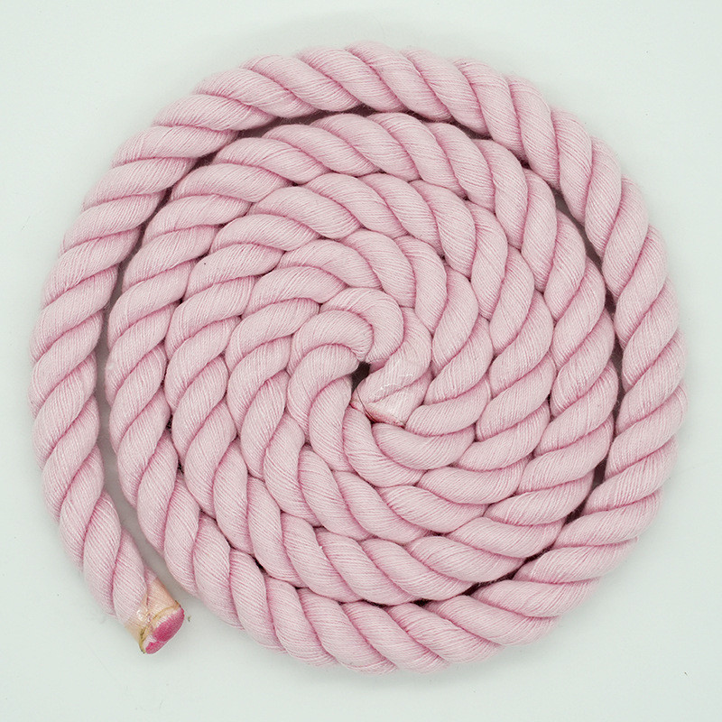 13mm Three Strand Cotton Rope Twisted Mixed Color Dog Leash Climbing Rope