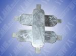 Zinc anode sacrificial zinc alloy for cathodic protection