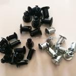 Universal Aluminum 7/16" By .500" 1/4 Quick Turn DOME HEAD Dzus Fasteners Silver