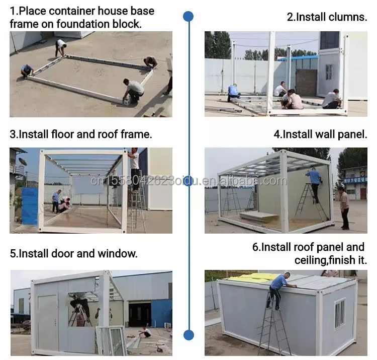 Customized Color 20ft 40ft Foldable Prefab Modular Mobile Home Modern Design Portable Container House for Chinese Trade