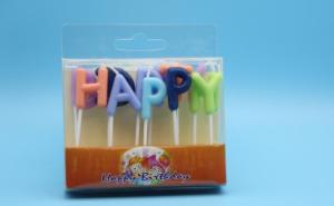 Wholesale Colored English Letter Birthday Candles , Individual Letter Candles Odorless from china suppliers