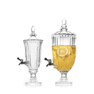 Wholesale Lead-free crystal glass 5L glass juice beverage dispenser with tap from china suppliers