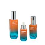 Chinese Manufacturer 30ml 100ml Gradient Glass Lotion Pump Dropper Bottle Skin
