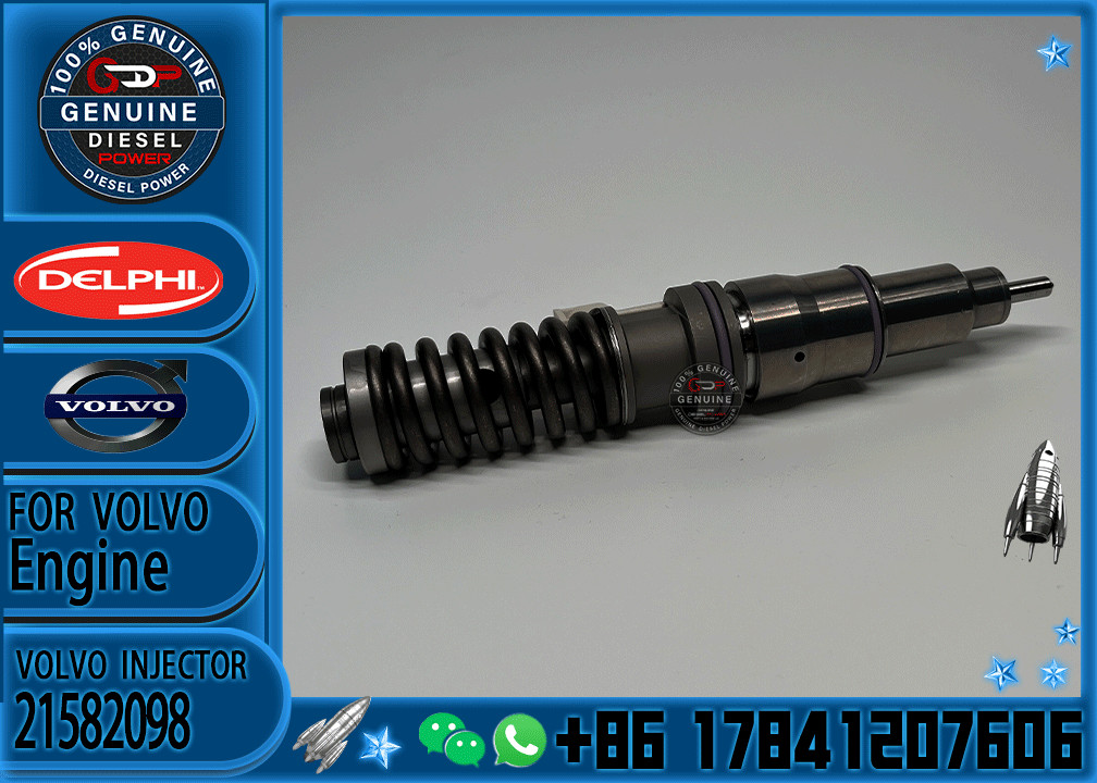 Injector Diesel Fuel Injector 21582098 7421582098 21644600 85003950 BEBE4D36001 BEBE4D11201 E3.18 for RVI MD9 3503 EURO 4