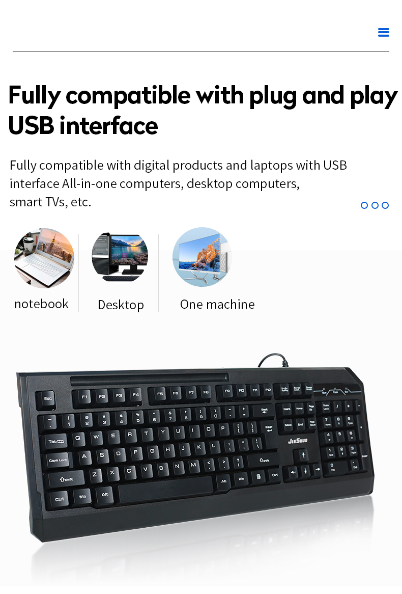 Wired Computer Desktop Accessories Waterproof 1.5m Gaming Keyboard And Mouse Combo