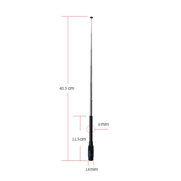 144-146/430-440MHz Frequency Range RH775 Walkie-Talkie with NFC and Long Antennas