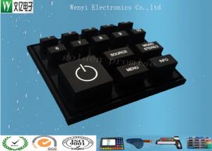 Wholesale Black Key Custom Silicone Keypad / White Silk Screen Print Conductive Rubber Keypad from china suppliers