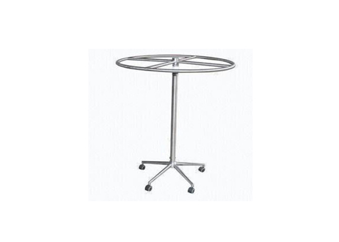 Supermarket Rolling Clothes Rack , Heavy Duty Clothes Display Stand For Clothing Shop