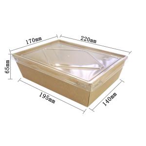 Wholesale Printed Container Delicatessen Food Takeaway Kraft Paper Lunch Box from china suppliers