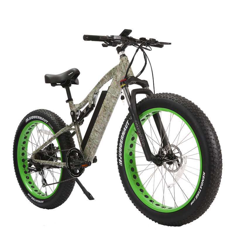 Customized Electric Bicycle 48v 500w Full Suspension E Bike with 13 AH Down Tube Battery