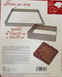 Wholesale FB136268 Extendable stainless steel 430 food-grade cake mold 24*20/46*38cm from china suppliers