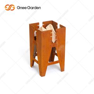 Wholesale Corten Steel Square Outdoor Bbq Grill Table Garden Wooden Burner Fire Pit from china suppliers