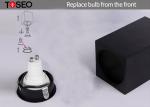 Black GU10 Cylindrical Square Surface Mounted Downlight 70x70xH115mm