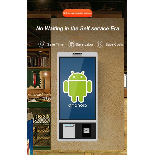 32 inch Restaurants POS Terminal Fast Food Self Ordering Kiosk Smart Digital Self-service Kiosk Aluminum Payment Machine with Printer