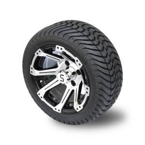 Wholesale Black Aluminum 12 Inch Golf Cart Wheels And Tires 215 35 12 With 8 Spokes from china suppliers