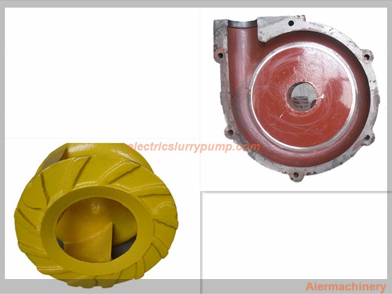 Red Yellow Color Horizontal Slurry Pump Parts Of Centrifugal Pump Long Lifespan