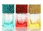 25ml Water Cube Glass Perfume Bottles , Coloured Glass Fine Mist Spray Bottle