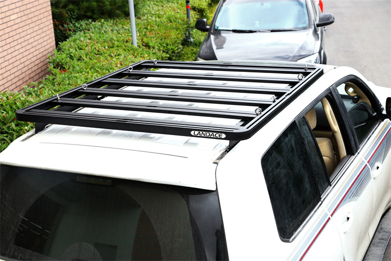 LC300 Car Luggage Rack Aluminium Alloy Black Powder Coated Roof Basket