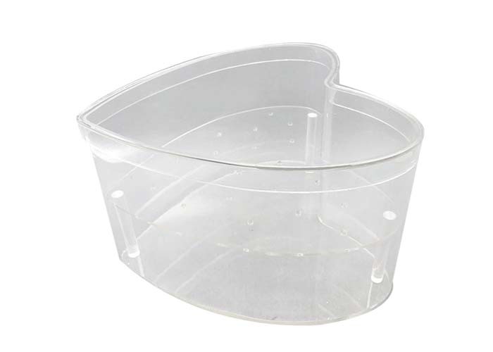 Gifts Packing Square Acrylic Box , Luxury Love Heart Shape Acrylic Box For Roses