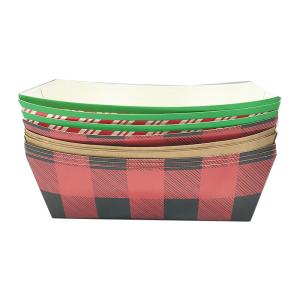 Wholesale Hot Dog Paper Food Trays Coated Paperboard Basket Ideal for Festival Optional Logo from china suppliers