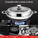 High Capacity Kitchen Wok Pan 18 / 10 Stainless Steel Non Stick