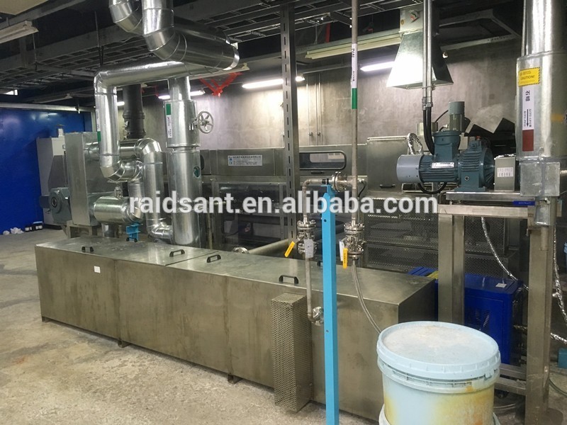 Steel belt granulator for textile auxiliaries