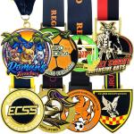 Children's Sports Medals 2D 3D Gold Plated Medals For School Badminton Karate