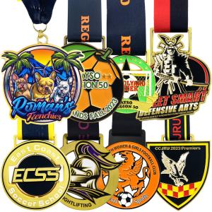 Wholesale Children's Sports Medals 2D 3D Gold Plated Medals For School Badminton Karate from china suppliers