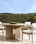 Nordic Outdoor Villa Teak Wood Dining Chair And Table Set