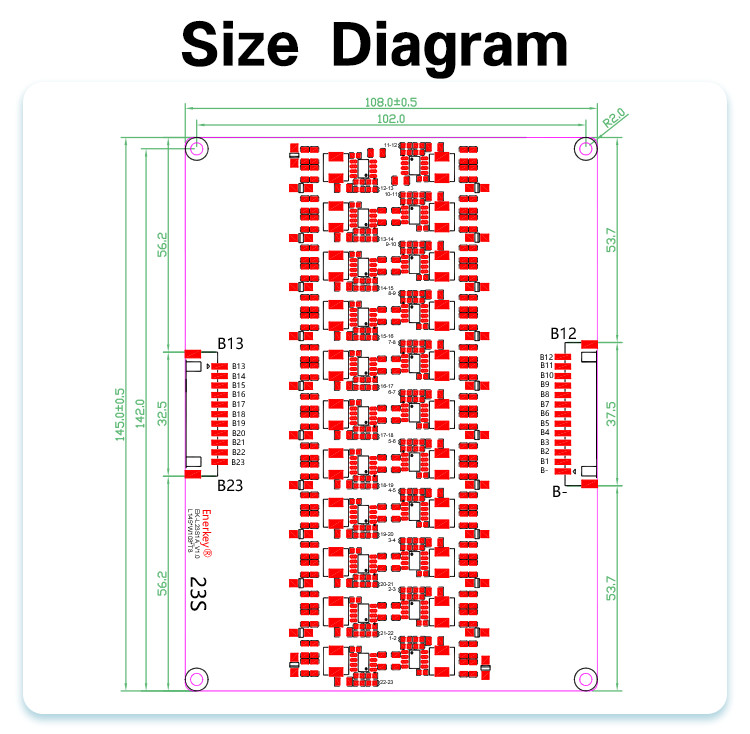 BMS 23S 1A Active Cell Balancer Lifepo4 Lifepo4 Li-Ion Lithium Battery Cell Packs