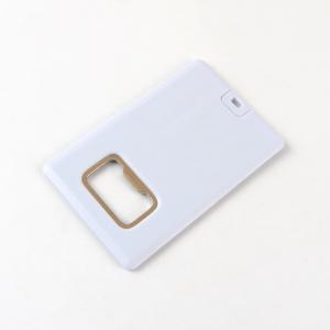 Wholesale Plastic Credit Card USB Flash Drive With A Metal Bottle Opener USB 2.0 128GB from china suppliers