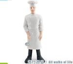 People at Work Model Toy Chef Figure Pretend Professionals Figurines Career