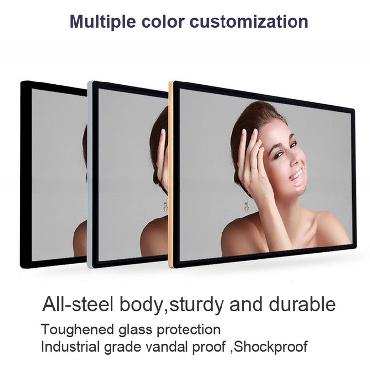 wall 4K UHD 65" inch wireless 4G wifi network Android monitor LCD LED TFT for POS