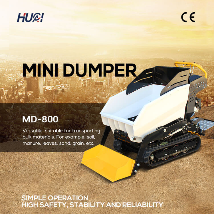 1480 x 832 x 1344 mm Mini Dumper Tracked Motor Wheelbarrow for Heavy-Duty Farm Work
