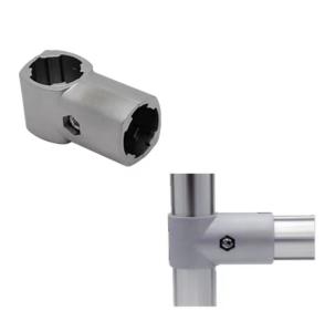 Wholesale OD28mm Flexible Industry Aluminum Lean Pipe Connector Corner Joint Metal Product from china suppliers
