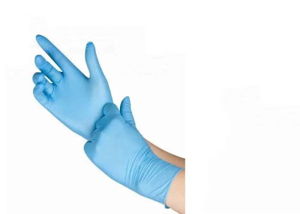 Hospital / LaboratoryPurple Color Disposable Medical Gloves Natural Latex