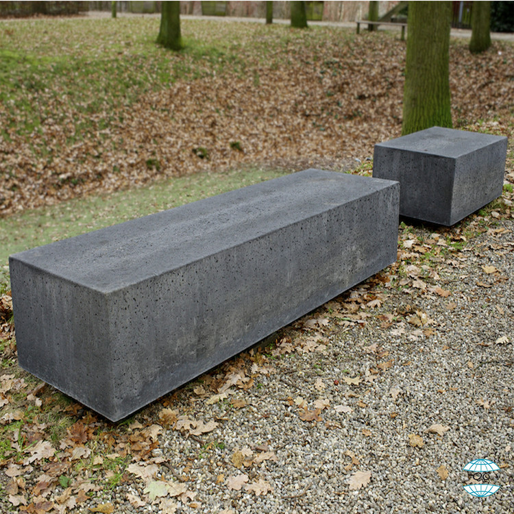 Grey Outdoor Round Concrete Coffee Table GRC Fiberglass Furniture Dinning Table