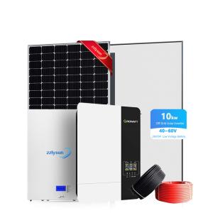 Wholesale Photovoltaic Solar Power Off Grid System Hybrid Home Battery Storage 10KW from china suppliers