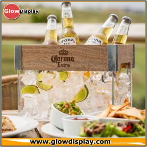 Wholesale Acrylic Zebrano Wood Corona Extra Light beer Bottle Cooler Ice Bucket from china suppliers