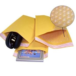 Wholesale Kraft Yellow Bubble Wrap Envelope / Kraft Paper Mailers UV Proof 175x260mm #D from china suppliers