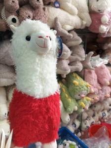 Wholesale Plush toys stuffed dolls holiday gifts cute cartoon animal toys alpaca white and red clothes, soft toys from china suppliers