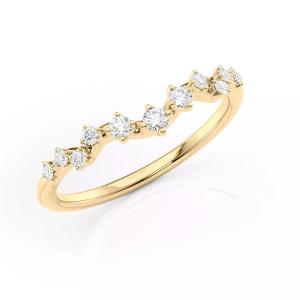 Wholesale Custom 14K Yellow Gold And CVD Diamond Wedding Bands With Natural Diamond Jewelry from china suppliers