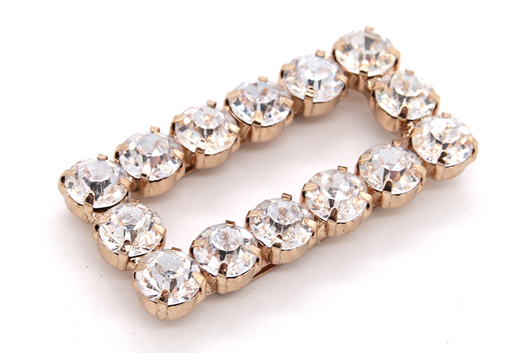 Rectangle Metal Buckle Shoes Decoration Accessories 50mm*25mm Size
