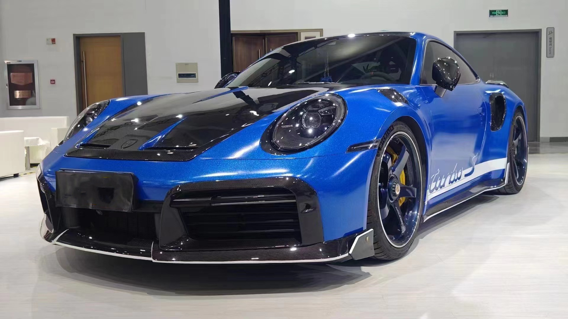 Repair Porsche 992 Body Kit BS Style Turbo Widebody Diffuser Spoiler Dry Carbon Fiber