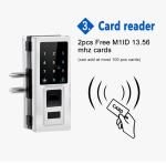Smart Security Biometric Fingerprint Digital Electronic Combination Glass Door