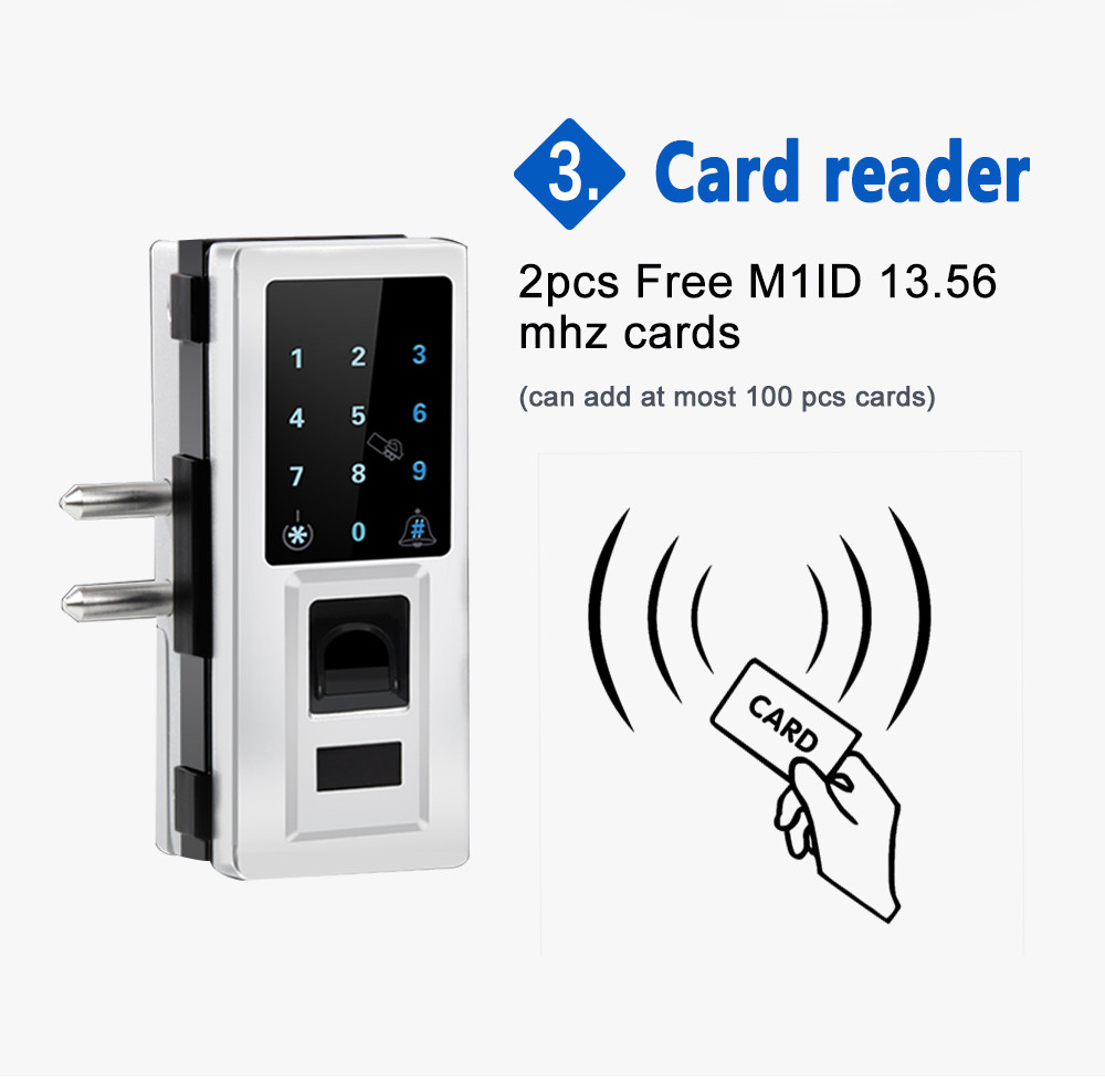 Smart Security Biometric Fingerprint Digital Electronic Combination Glass Door Lock