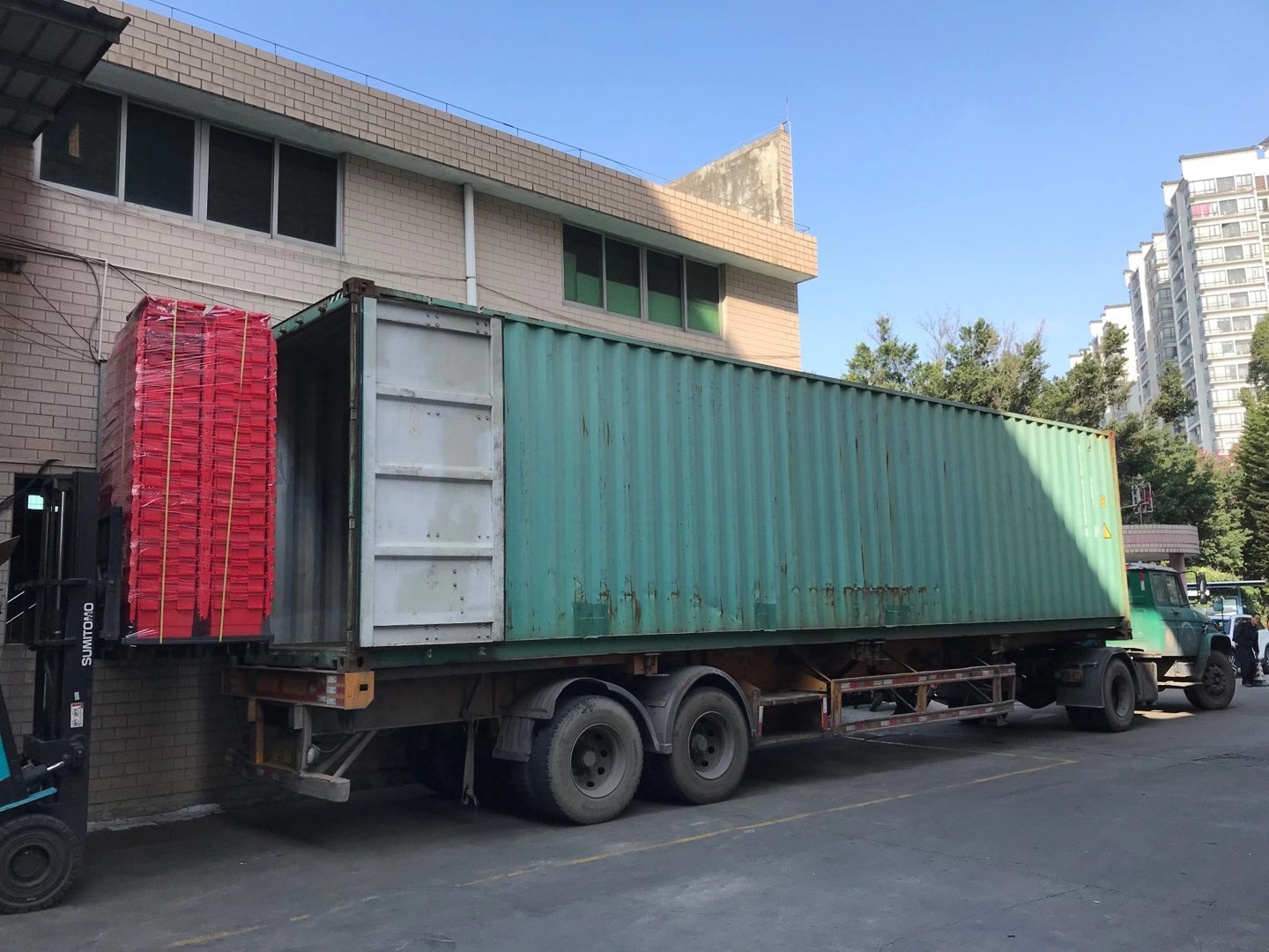 Light Duty Transportation Nesting 1200*1000 mm One-Way Packaging Plastic Pallets Black Color